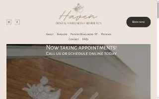 Haven Dental Spa website