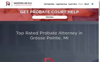 Radzwion Law, PLLC of Grosse Pointe Woods website