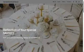 Aynaa Events and Decor website