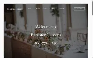 Barrister Gardens Banquet Center website