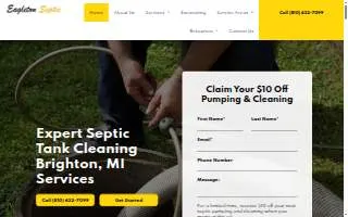 Eagleton Septic Services website