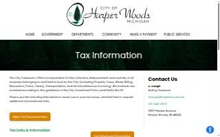 Harper Woods Property Taxes website