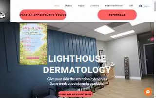 Lighthouse Dermatology and Skin Cancer Specialists of Harper Woods website