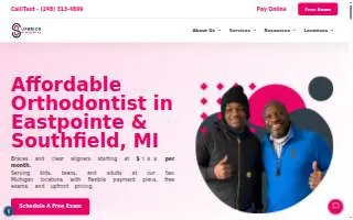Superior Orthodontics - Eastpointe of Harper Woods website