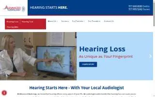 Advanced Audiology Haslett website