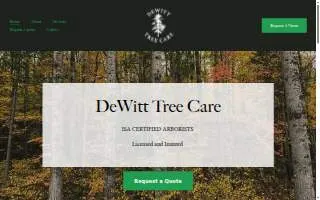 Dewitt Tree Care of Haslett website