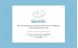 Haslett Family Dentistry, PC website