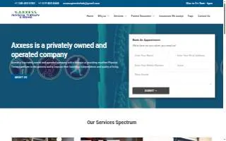 Axxess Physical Therapy and Rehab website