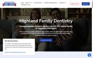 Highland Family Dentistry website