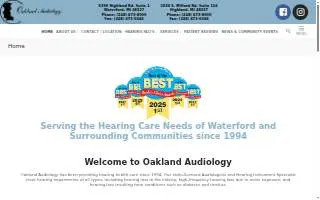 Oakland Audiology Inc of Highland Park website