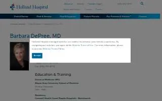 Barbara DePree, MD website