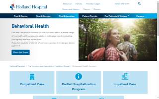 Holland Hospital Behavioral Health, Outpatient