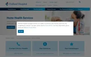 Holland Hospital Home Health Services website