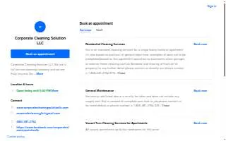 Corporate Cleaning Solution LLC website