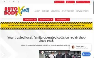 Auto Body Xperts of Hudsonville website