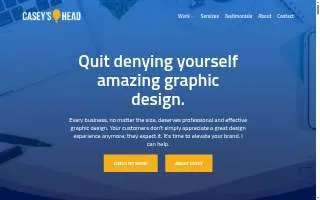 Casey's Head | Freelance Graphic Designer website