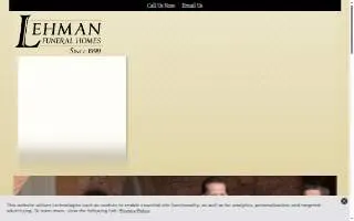 Lehman Funeral Homes website