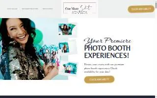 One More Shot Photo Booth website
