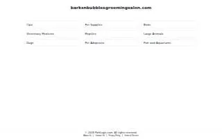Barks ‘n Bubbles Grooming Salon website