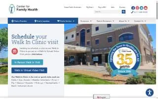 Center For Family Health - Walk-in Clinic website