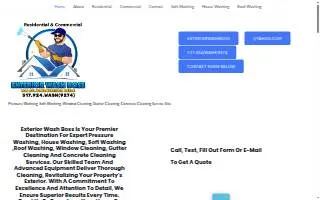 Exterior Wash Boss website