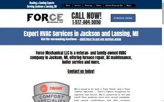 Force Mechanical LLC website