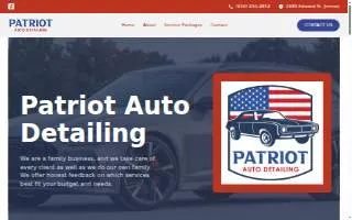 Patriot Auto Detailing website