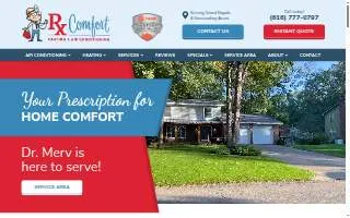 Rx Comfort Heating & Air Conditioning website