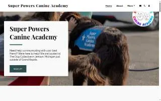 Super Powers Canine Academy website
