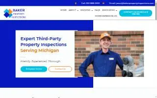 Baker Property Inspections of Kalamazoo website
