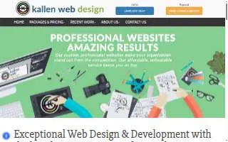 Kallen Web Design of Kalamazoo website