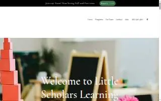 Little Scholars Learning House website