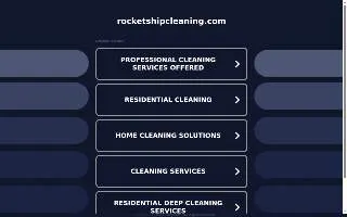 Rocketship Cleaning Service website