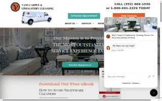 Van's Carpet & Upholstery website