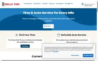Belle Tire of Ann Arbor website