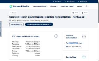 Corewell Health Grand Rapids Hospitals Physical Therapy - Kentwood