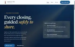 Lighthouse Title Agency - West Shore, LLC website