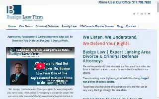 Basiga Law Firm, PC - Family Law & Defense website