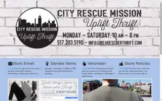 City Rescue Mission Uplift Thrift website