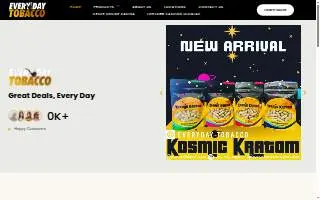 Every Day Tobacco website