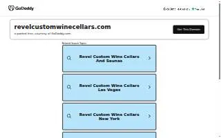 Revel Custom Wine Cellars of Lansing website