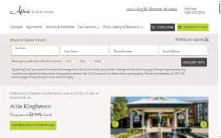 Atria Kinghaven of Woodhaven website