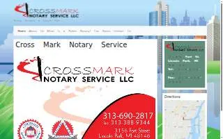 Cross Mark Notary Service website