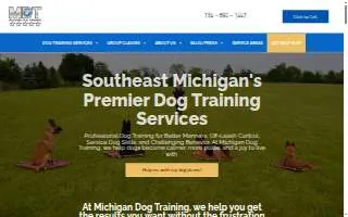 Michigan Dog Training of Lincoln Park website
