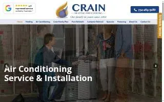 Crain Heating and Cooling of Livonia website