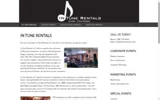 In Tune Rentals LLC website