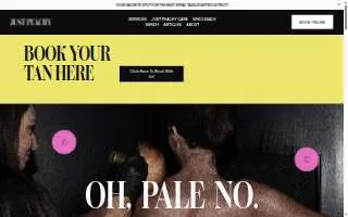 Just Peachy Spray Tanning and Piercing website