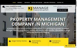 KJ Manage of Livonia website