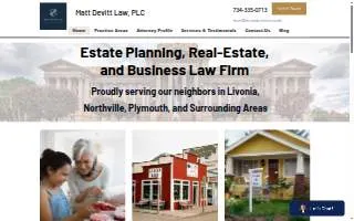 Matt Devitt Law, PLC website