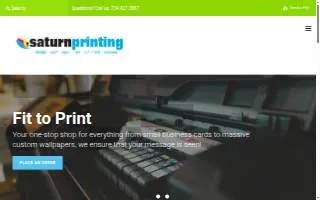 Saturn Printing website